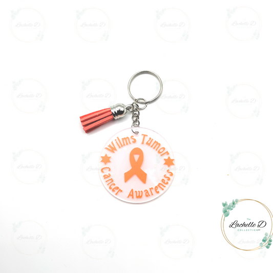 Wilms Tumor Cancer Awareness Keychain