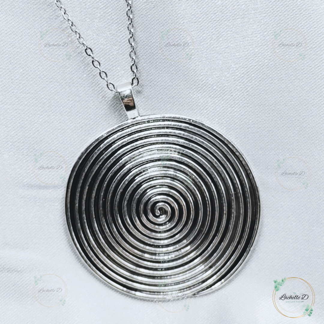 Stainless Steel Spiral Pendant Necklace